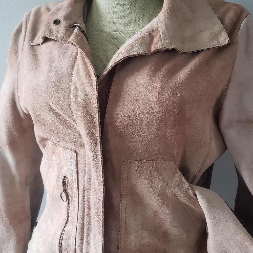 Mango Leather Jacket Sz Small - image 3